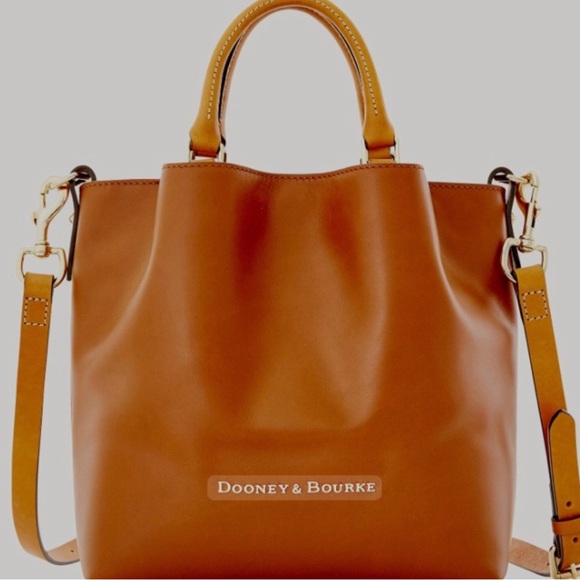 Dooney & Bourke Brown Leather Tote with Structured Design